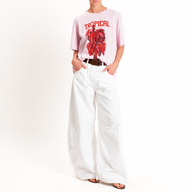 Tensione in-T-shirt "TROPICAL" - rosa