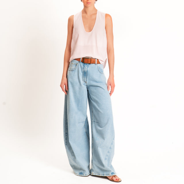 Tensione in-Top scollo U - rosa