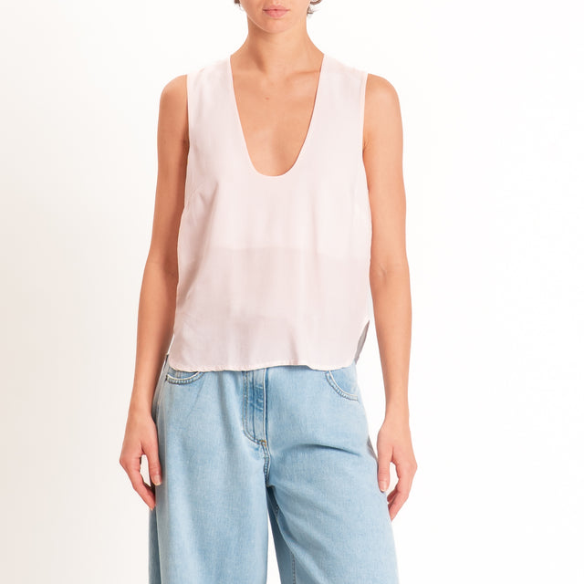 Tensione in-Top scollo U - rosa