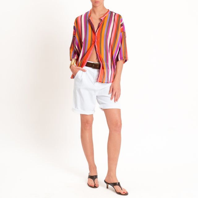 Tensione in-Camicia mussola a righe - multicolor