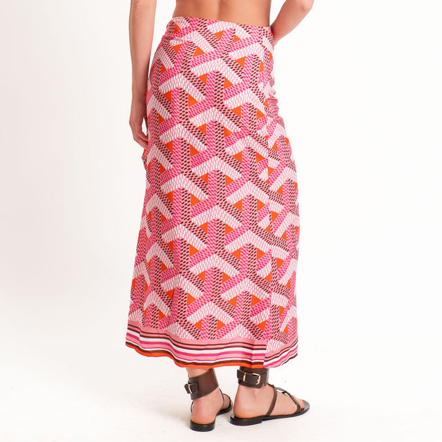 Tensione in-Gonna pareo fantasia - rosa/orange/choco