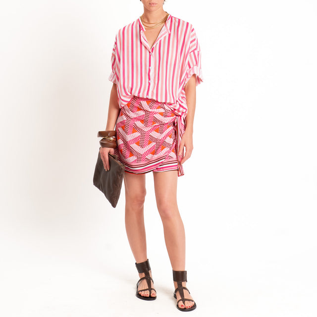 Tensione in-Gonna corta pareo fantasia - rosa/orange/choco