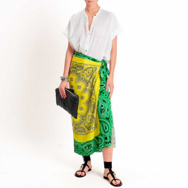 Tensione in-Gonna pareo fantasia bandana - verde/lime/nero