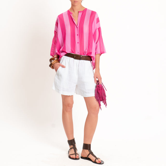 Tensione in-Camicia mussola fantasia bandana righe - rosa/fucsia