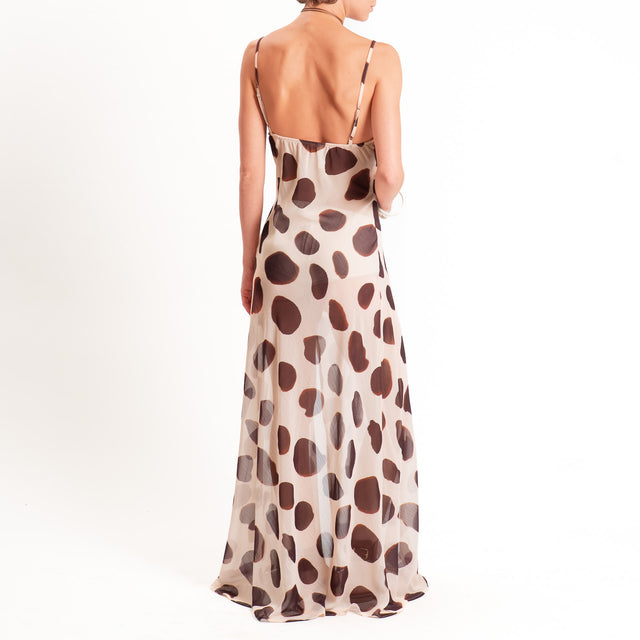 Tensione in-Abito fantasia in georgette - beige/moro