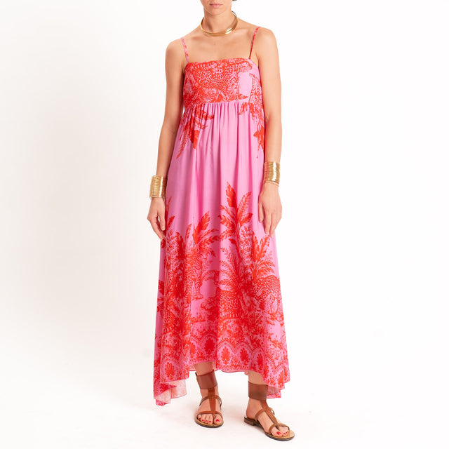 Tensione in-Abito fantasia jungle - rosa/rosso