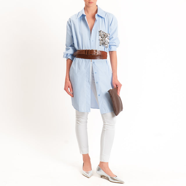 Tensione in-Pantalone slim lungezza alla caviglia - bianco
