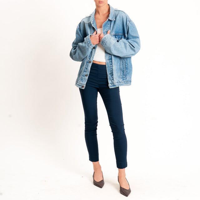 Tensione in-Pantalone slim lungezza alla caviglia - blu