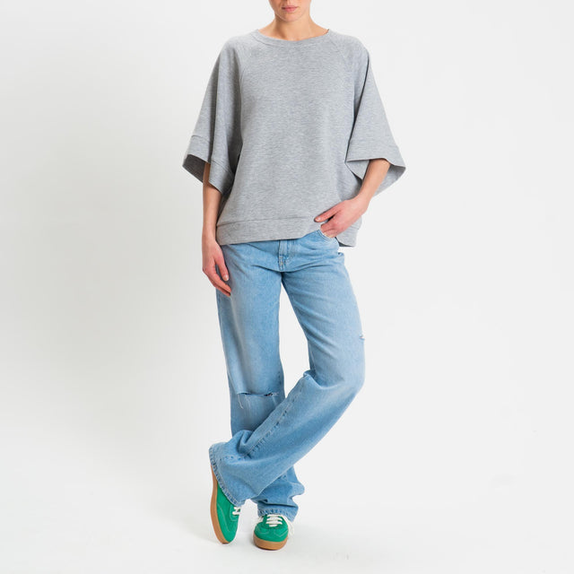 Tensione in-Felpa light tessuto elasticizzato - grigio chiaro