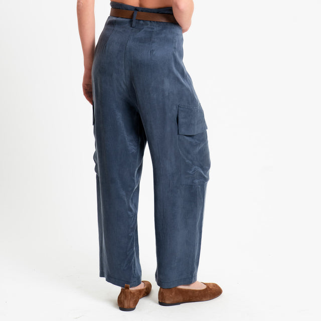 Tensione in-Pantalone CAROLINA cargo Cupro Manopesca - blu