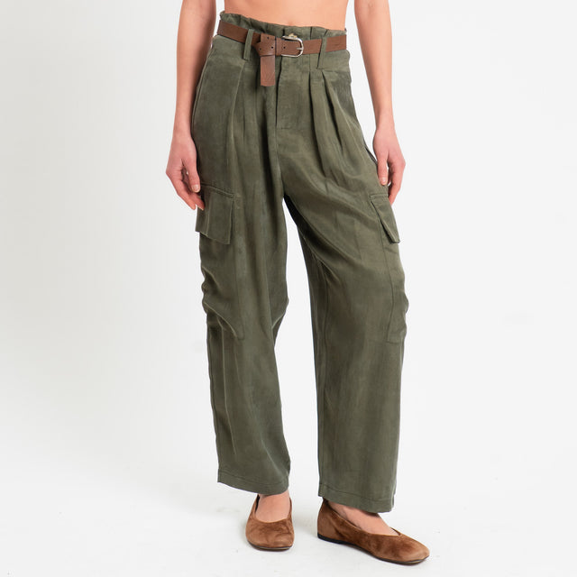 Tensione in-Pantalone CAROLINA cargo Cupro Manopesca - militare