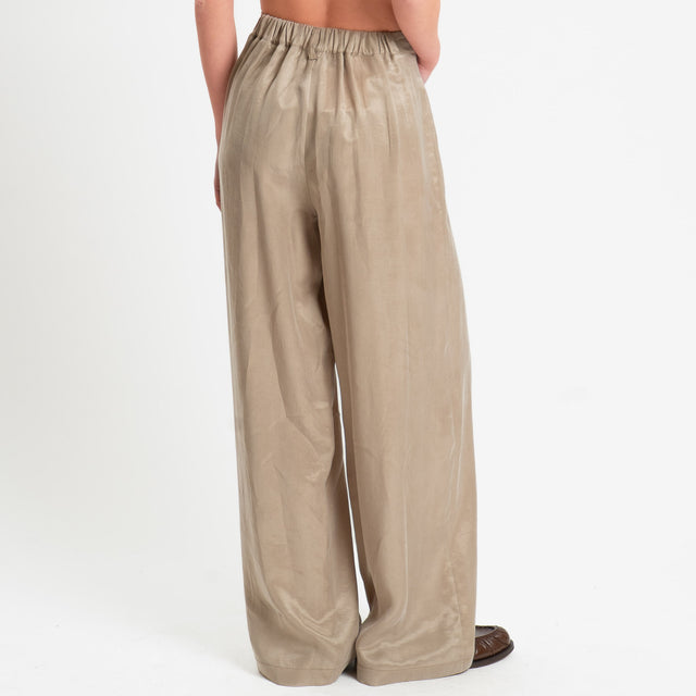 Tensione in-Pantalone CHIARA Cupro Manopesca - calce