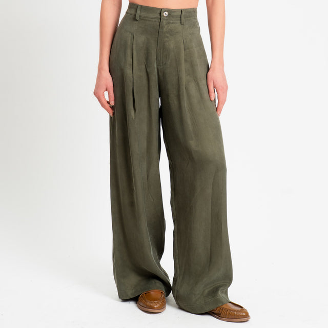 Tensione in-Pantalone CHIARA Cupro Manopesca - militare