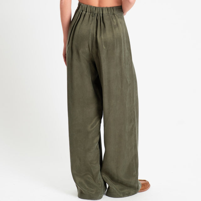 Tensione in-Pantalone CHIARA Cupro Manopesca - militare