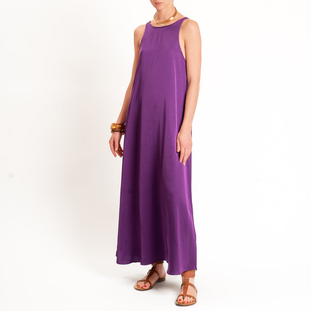 Tensione in-Abito vogatore in satin - melanzana