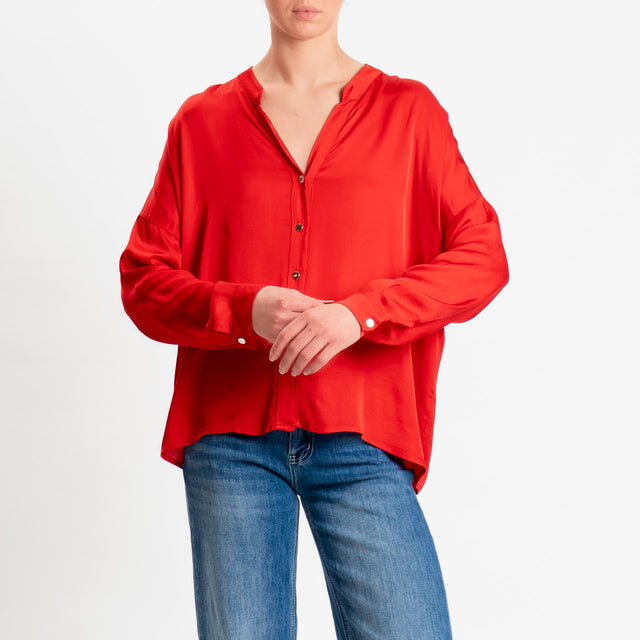 Tensione in-Camicia satin bottoni dorati - lacca