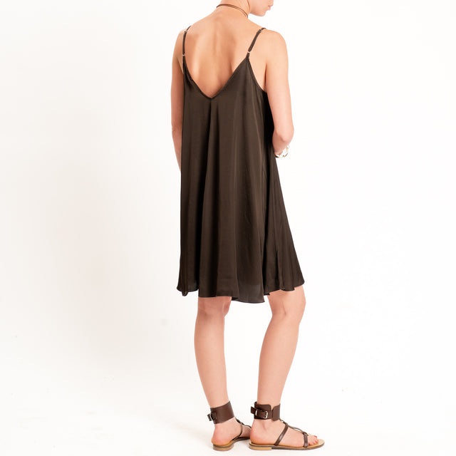 Tensione in-Abito satin bretelle regolabili - caffe'