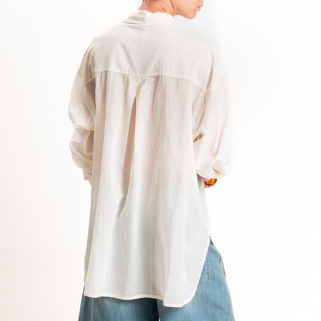 Tensione in-Camicia over mussola spacchi laterali - burro