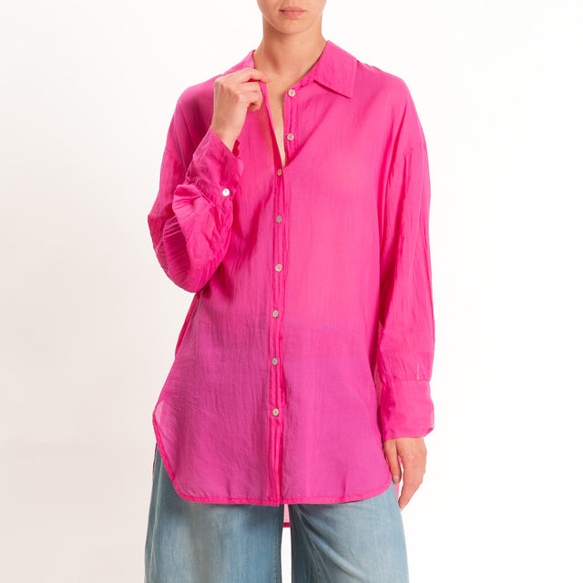 Tensione in-Camicia over mussola spacchi laterali - bouganville