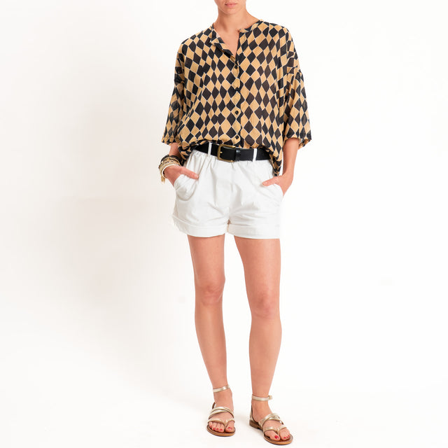 Tensione in-Shorts cotone super light elasticizzato - bianco
