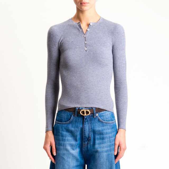 Tensione in-Maglia chester a costine - grigio