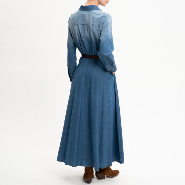 Tensione in-Abito chambray con cintura - denim
