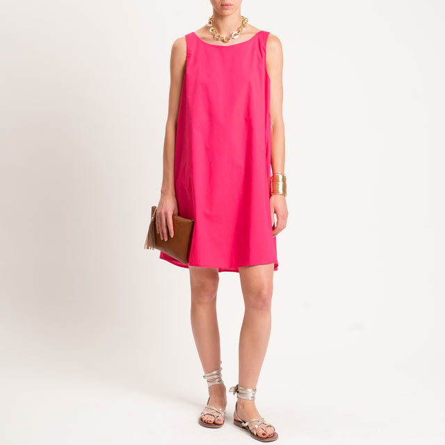 Tensione in-Abito tela parachute con tasche - fucsia