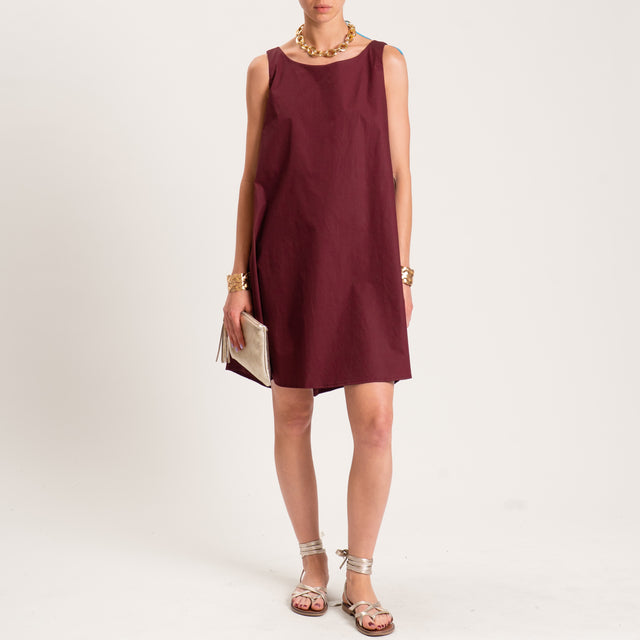 Tensione in-Abito tela parachute con tasche - Bordeaux