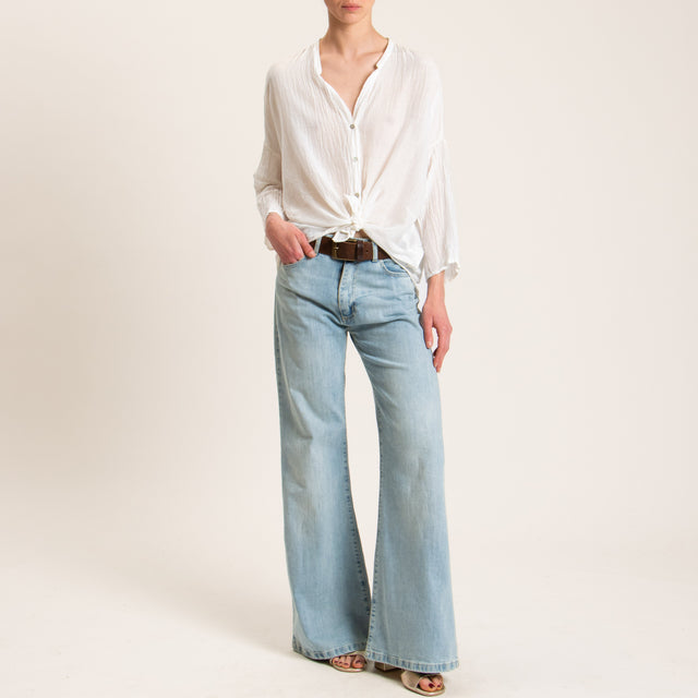 Tensione in-Camicia mussola misto seta - latte