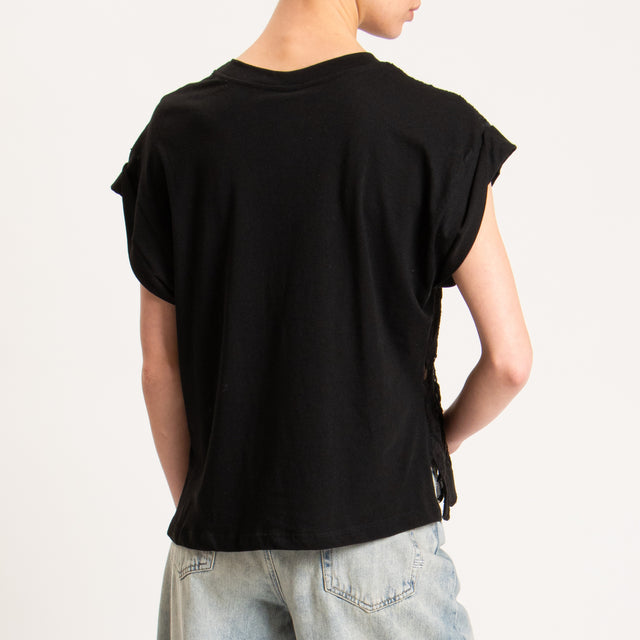 Tensione in-Blusa pizzo macramè - nero