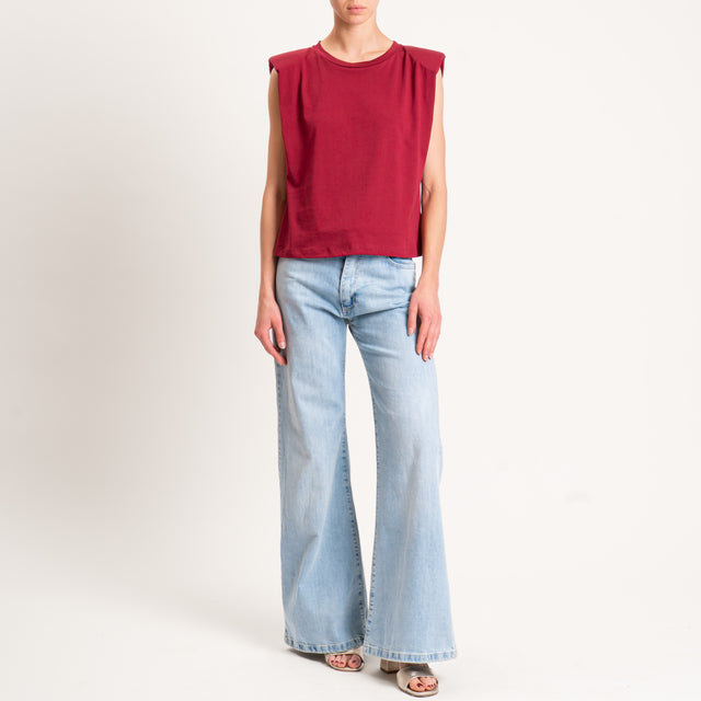 Tensione in- T-shirt con spalline - Bordeaux