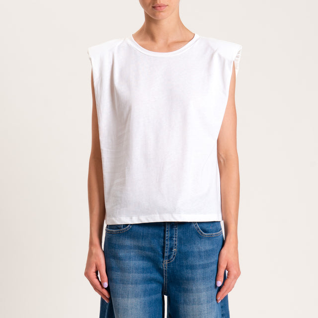 Tensione in- T-shirt con spalline - bianco