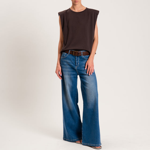 Tensione in- T-shirt con spalline - moro