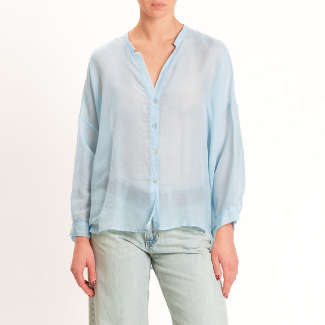 Tensione in-Camicia mussola misto seta - nuvola