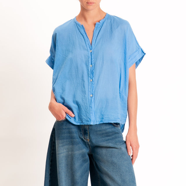 Tensione in-Camicia in mussola manica scesa - avio