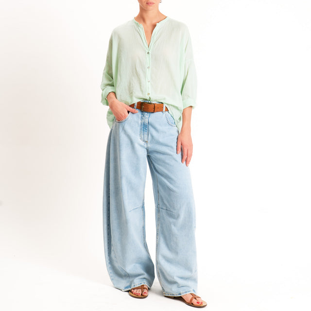 Tensione in-Camicia in mussola - acqua