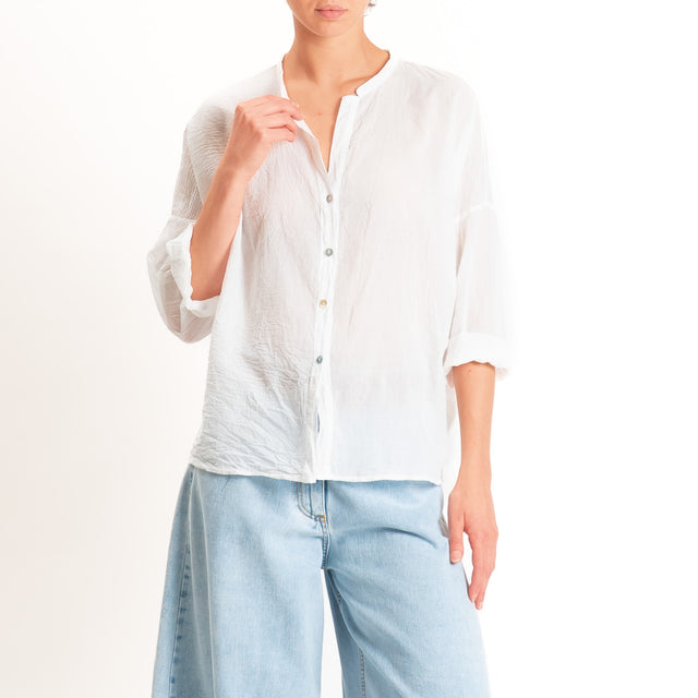 Tensione in-Camicia in mussola - bianco