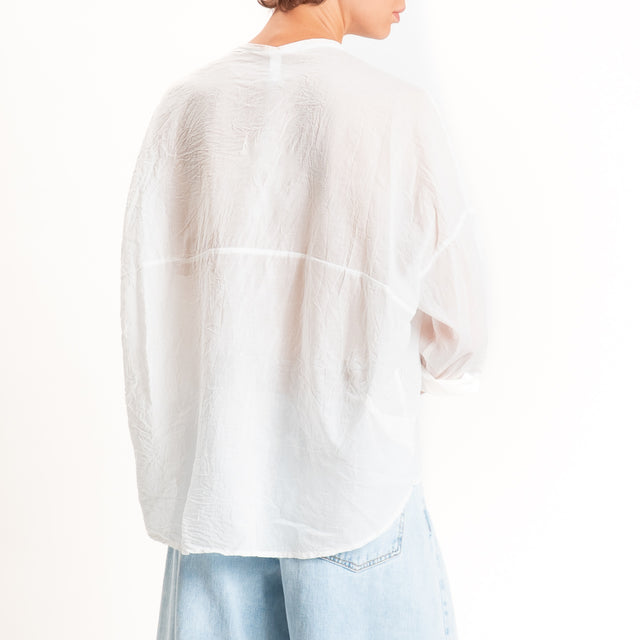 Tensione in-Camicia in mussola - bianco