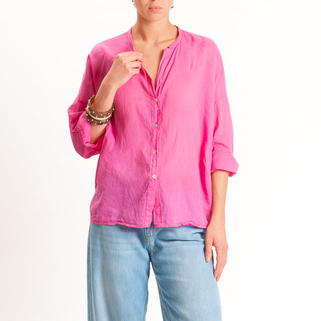 Tensione in-Camicia in mussola - fucsia