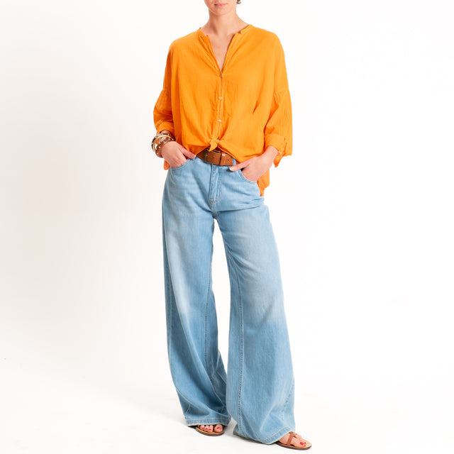 Tensione in-Camicia in mussola - arancio