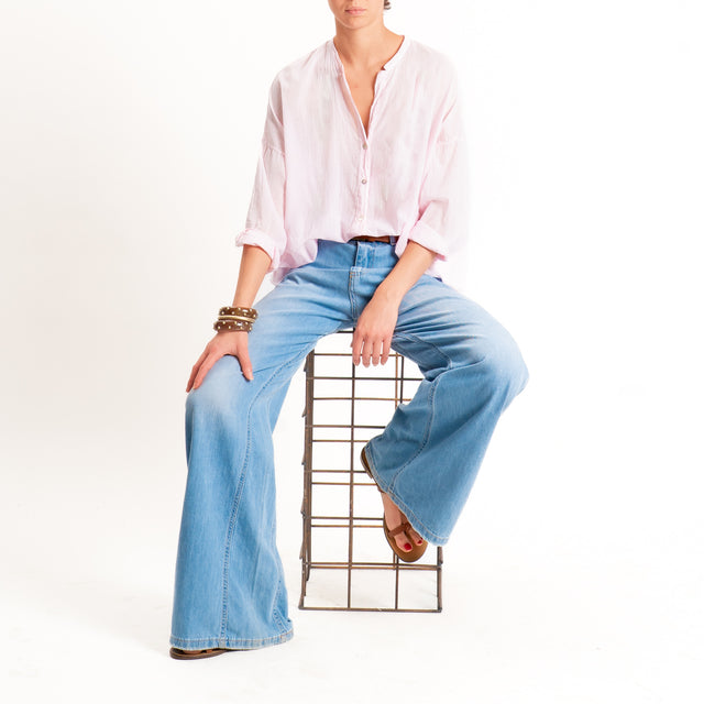 Tensione in-Camicia in mussola - rosa