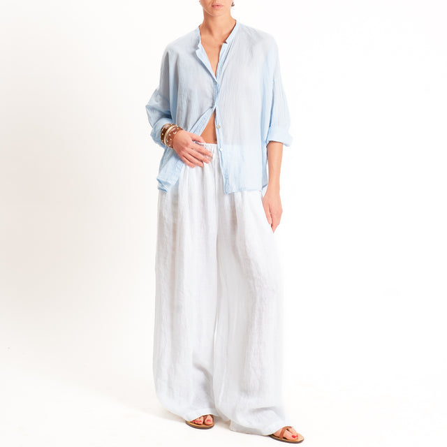 Tensione in-Camicia in mussola - sky