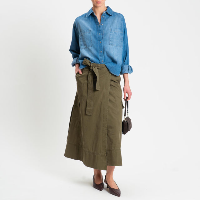 Tensione in-Gonna cargo portafoglio - militare