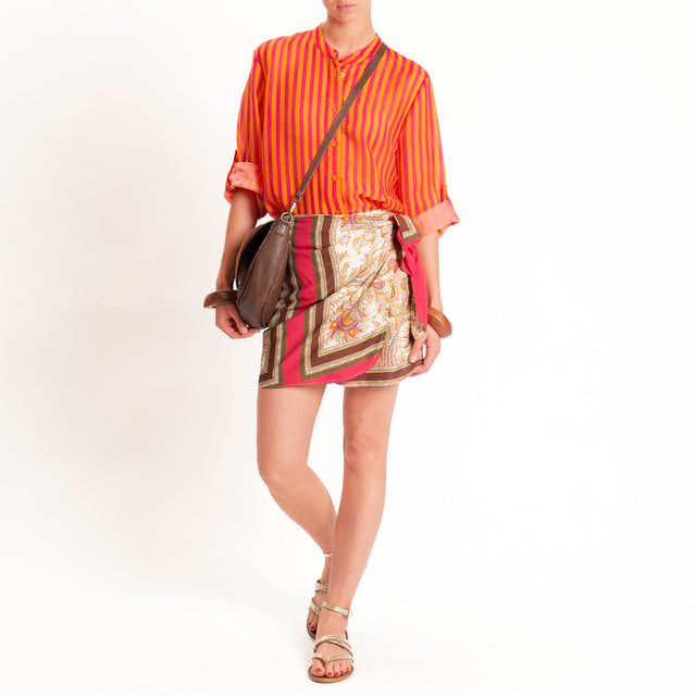 Tensione in-Gonna corta pareo fantasia - burro/fucsia/militare