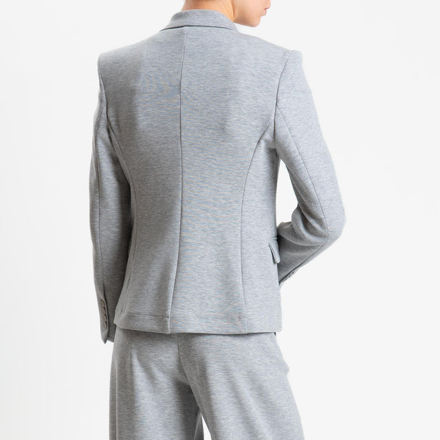 Tensione in-Giacca due bottoni felpa light tessuto elasticizzato - grigio chiaro