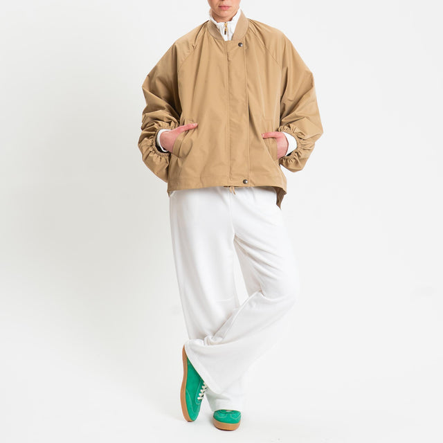 Tensione in-Bomber manica palloncino - cammello