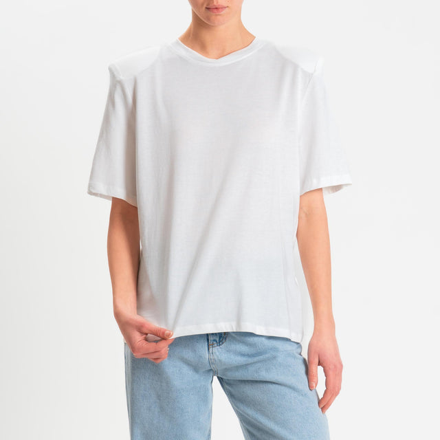 Tensione in-T-shirt mezza manica con spalline - bianco