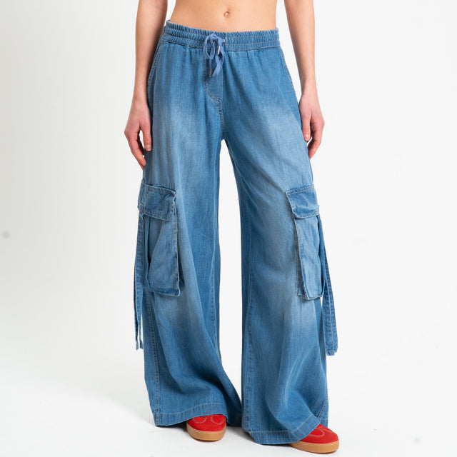 Tensione in-Jeans cargo tela light - denim