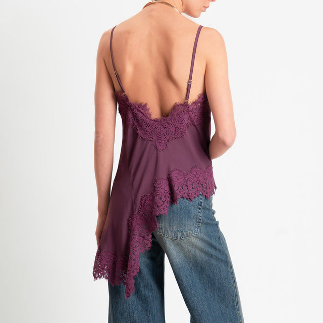 Tensione in-Top lingerie con pizzo - Bordeaux