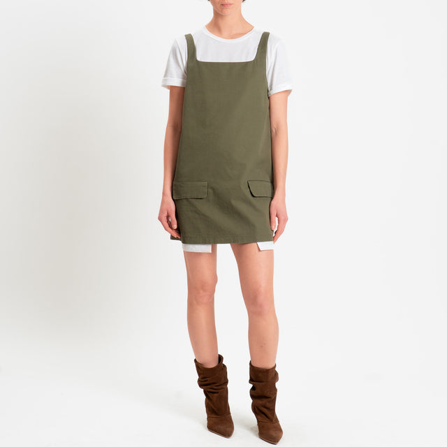 Tensione in-T-shirt + Abito - bianco/militare